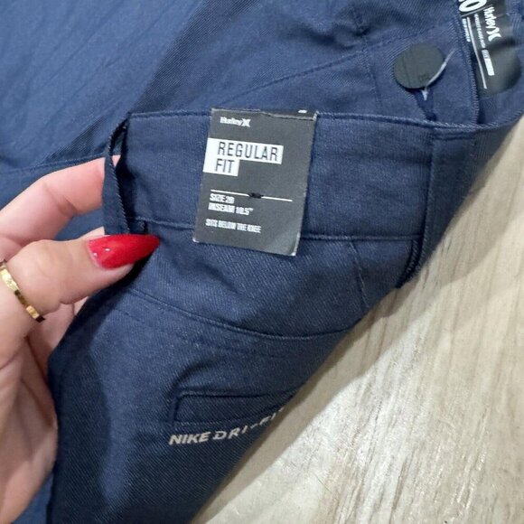 NEW Hurley Nike H20 Dri-Fit Stretch Chino Walk Shorts Boys Navy Blue Size 20 NWT - Picture 10 of 10